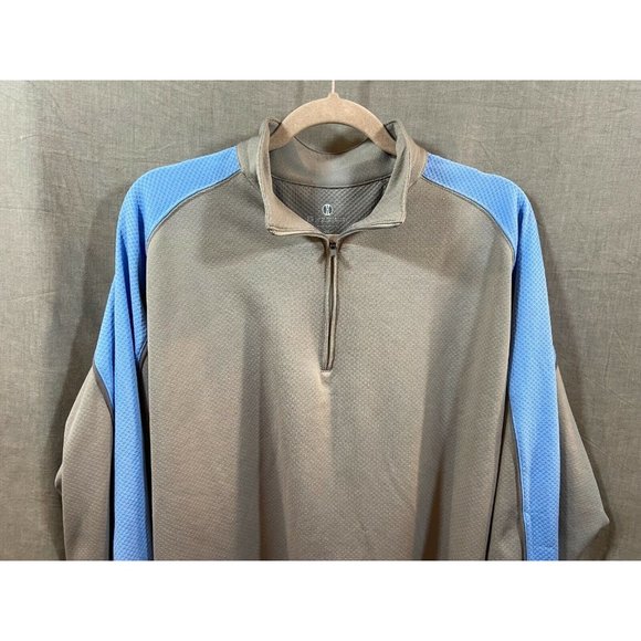 Holloway Shirt Adult Extra Large Gray Blue 1/4 Zip Sweatshirt Mens.‎ - Picture 2 of 8